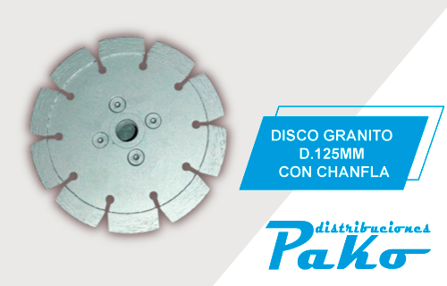 DISCO GRANITO D.125MM CON CHANFLA