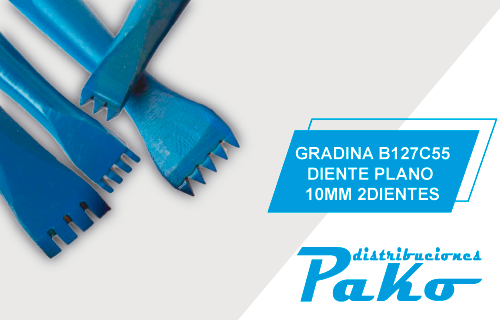 GRADINA B127C55 DIENTE PLANO 10MM 2D.